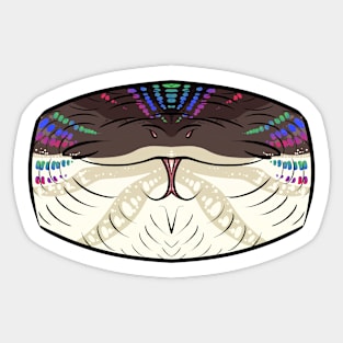 New World Burrowing Python Mask Sticker